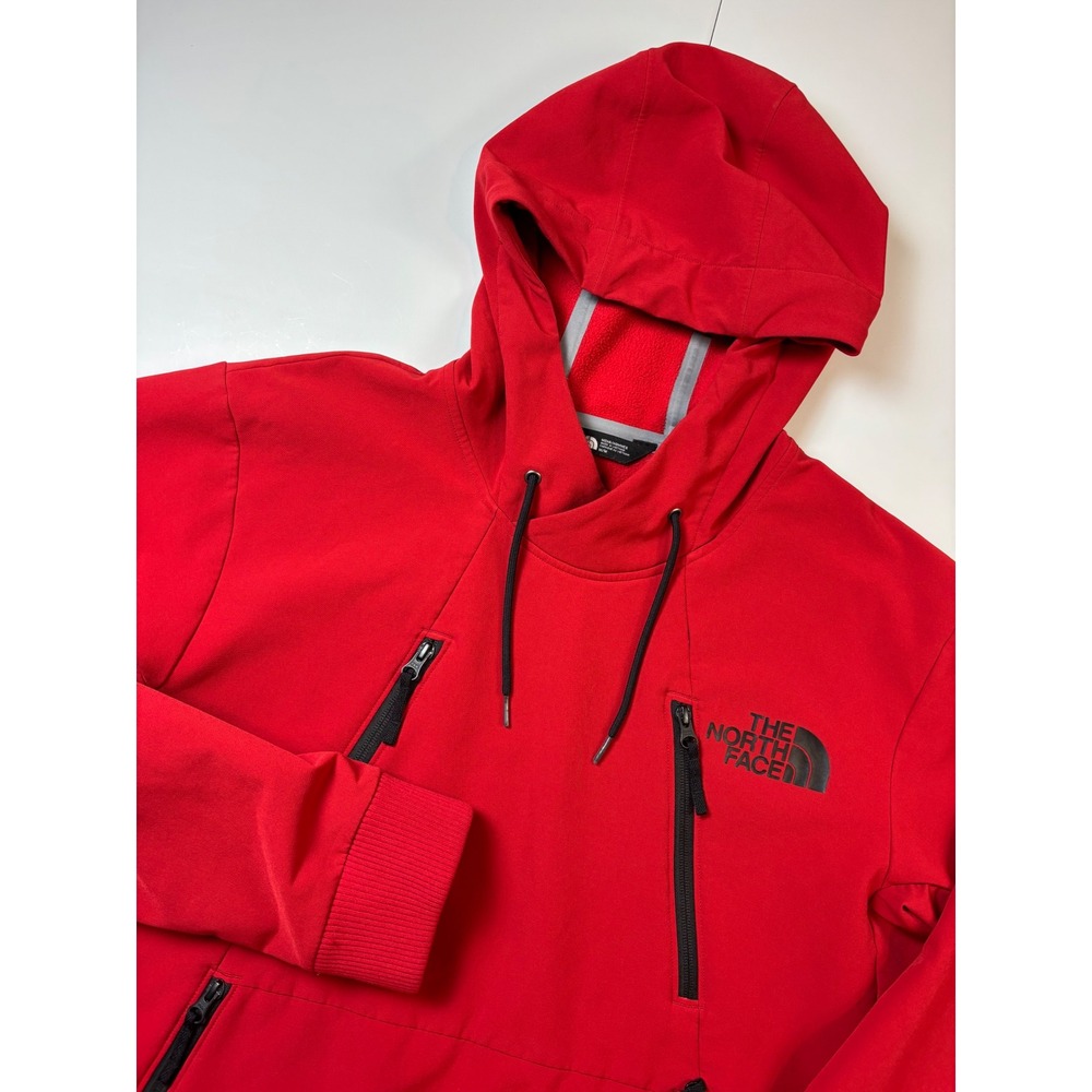 The North Face Tekno Pullover Hoodie Mens Medium Technical Fleece Red Softshell